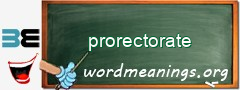 WordMeaning blackboard for prorectorate